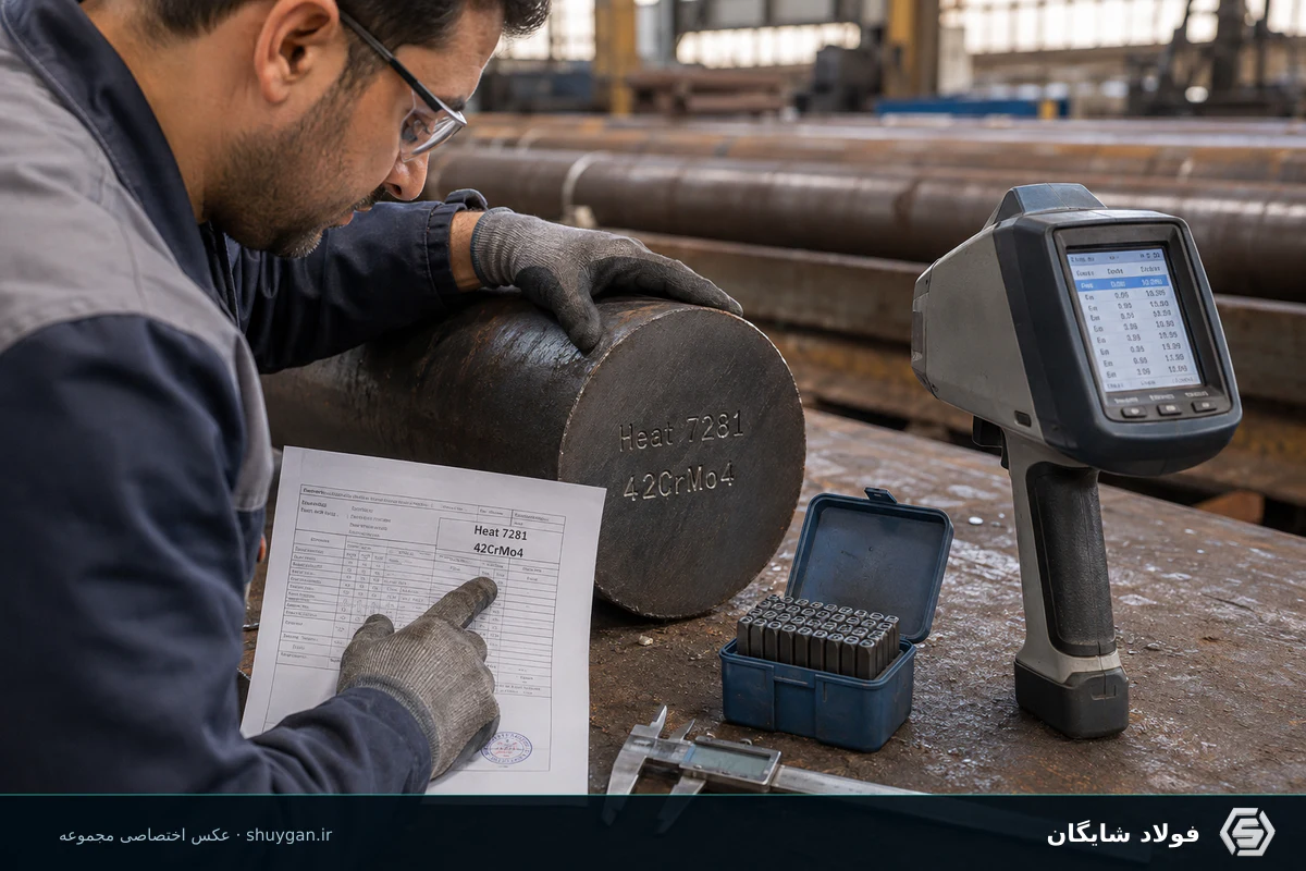 تصویر فنی مسیر اتصال سفارش، کالا و گواهی MTC